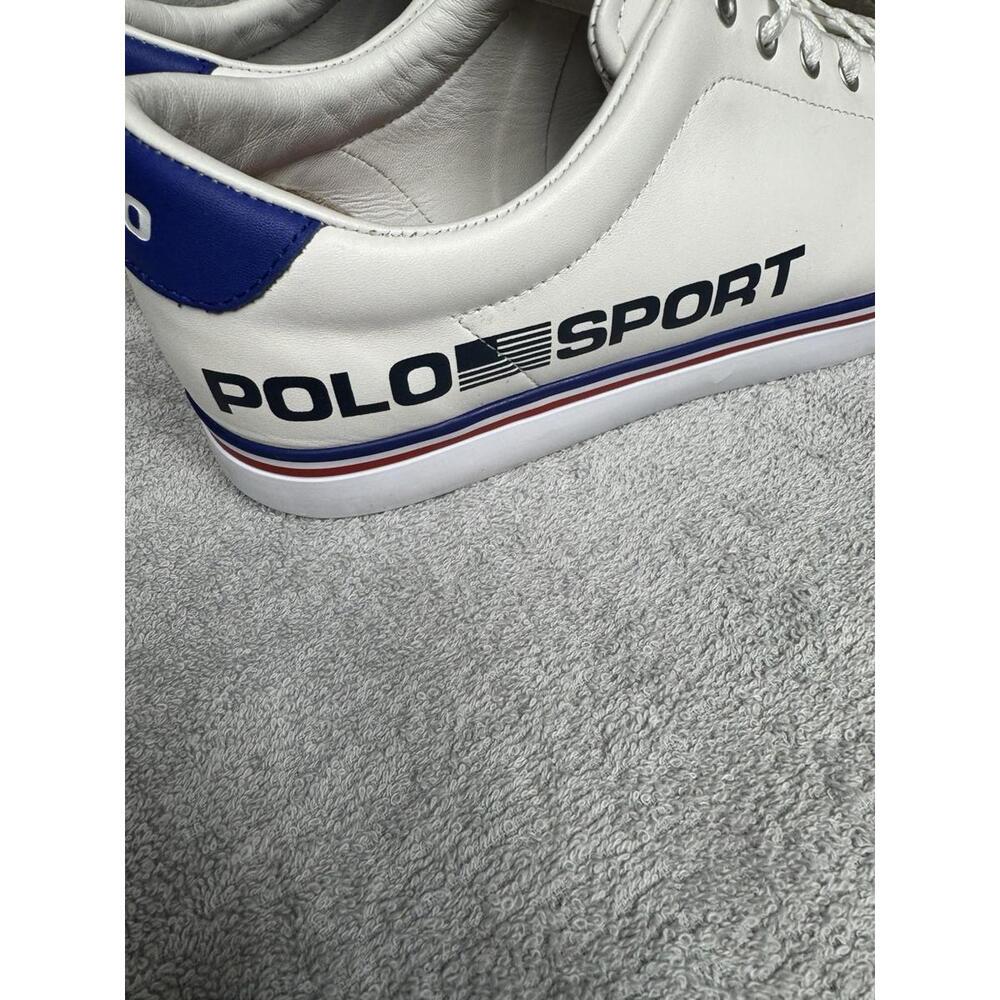 Ralph Lauren POLO SPORT PRL-93 Heritage Court II Sneakers - White Leather Sz 12